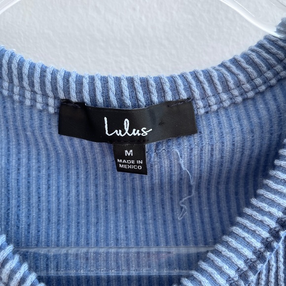 LULUS Essential Update Slate Blue Ribbed Tank Top - Picture 6 of 6